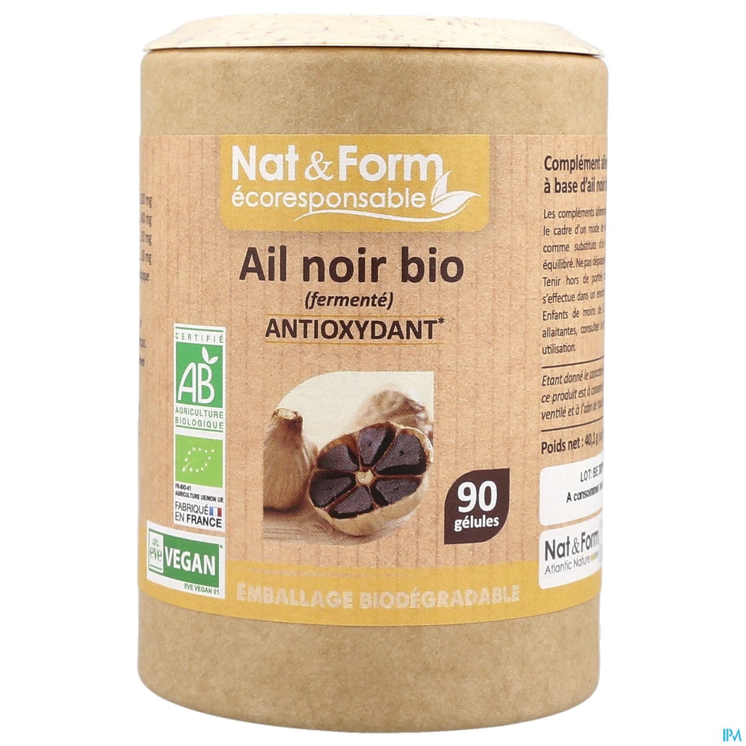 Nat Et Form Ecoresponsable Ail Noir Bio Gelule Vegetale 90