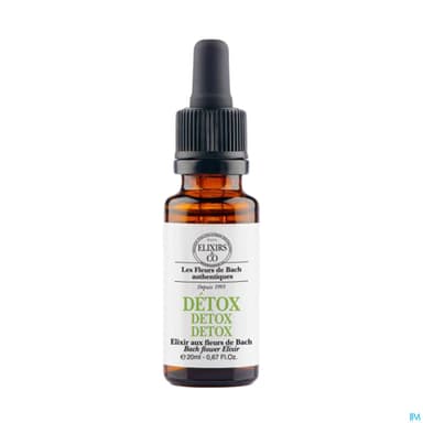 Elixirs Co Les Fleurs De Bach Detox Bio Gouttes 20ml