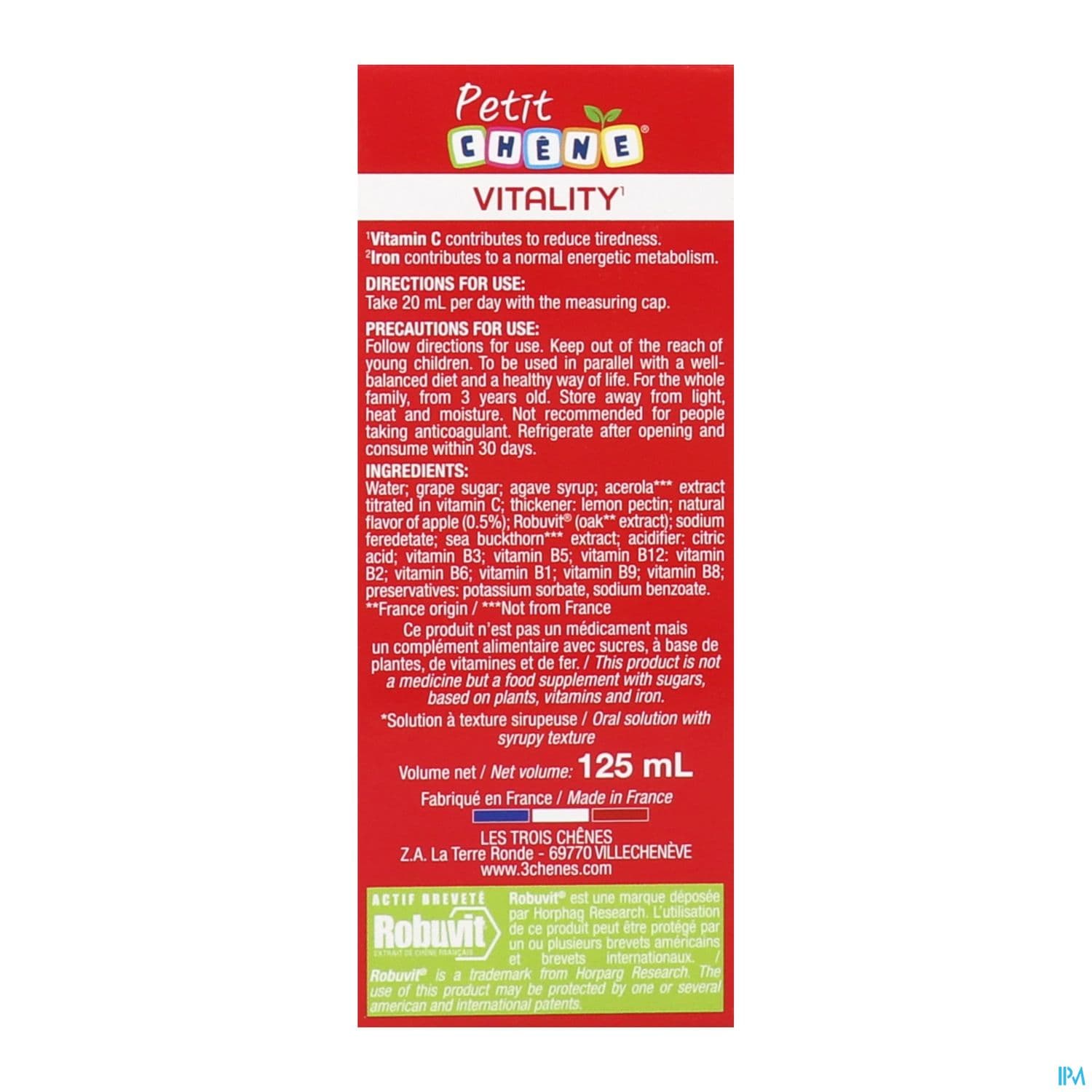 Petit Chene Vitalite 125ml