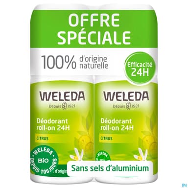WELEDA DEOD24H CITRUS ROLLON50MLX2