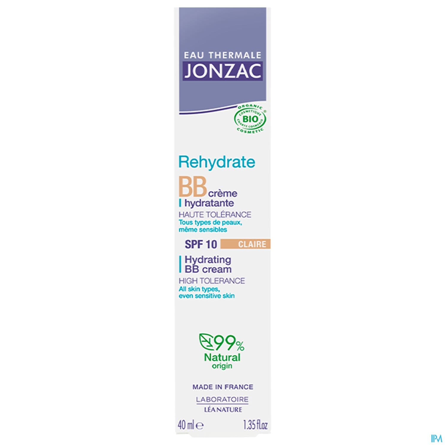 JONZAC BB CR HYDRATANTE CLAIR 40ML