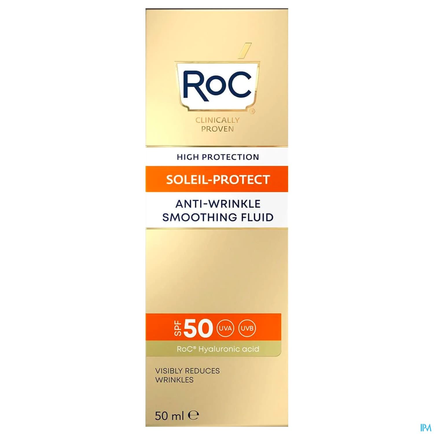 Roc Soleil Protect Visage Fluide Antirides Lissant Spf50+ 50ml