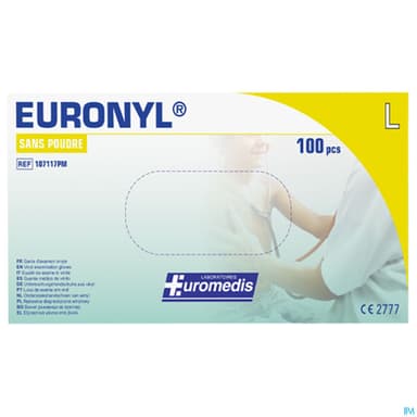 Euromedis Gant Examen Euronyl Vinyle Sans Poudre T8/9 100