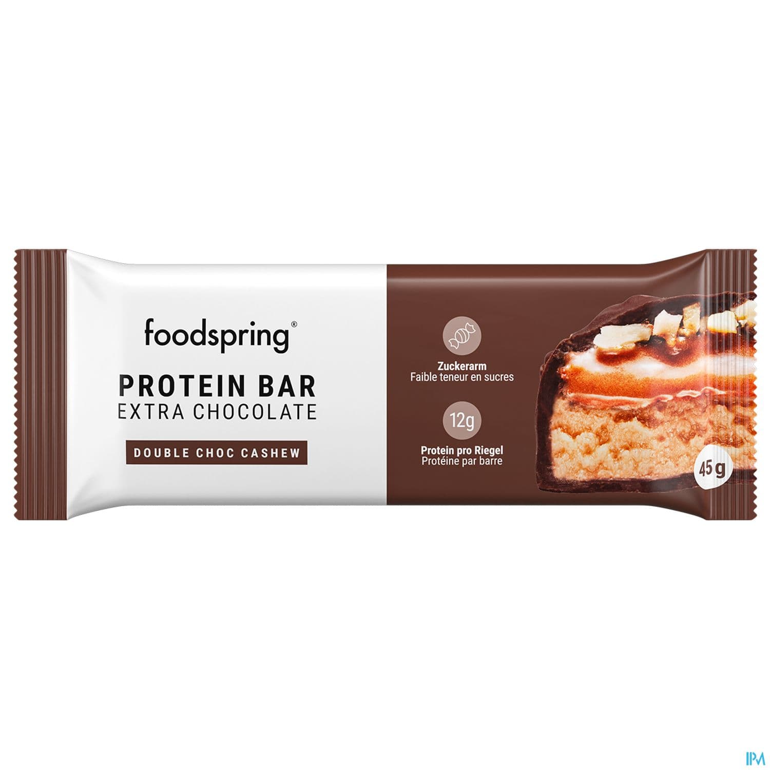 Foodspring Protein Bar Extra Chocolate Double Choc Cashew 45g