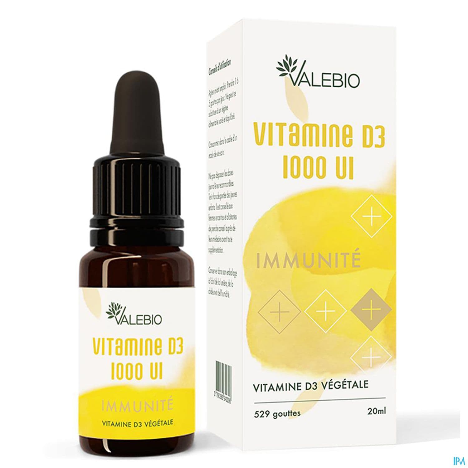 Valebio Vitamine D3 1000ui Immunite 20ml