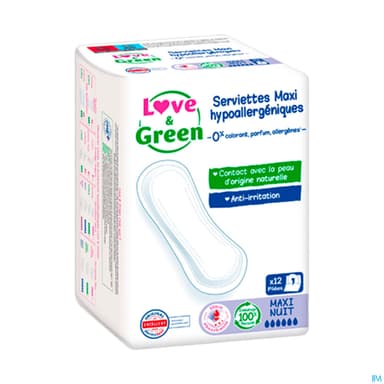 LOVE&GREEN SERVIET MAXI NUIT 12