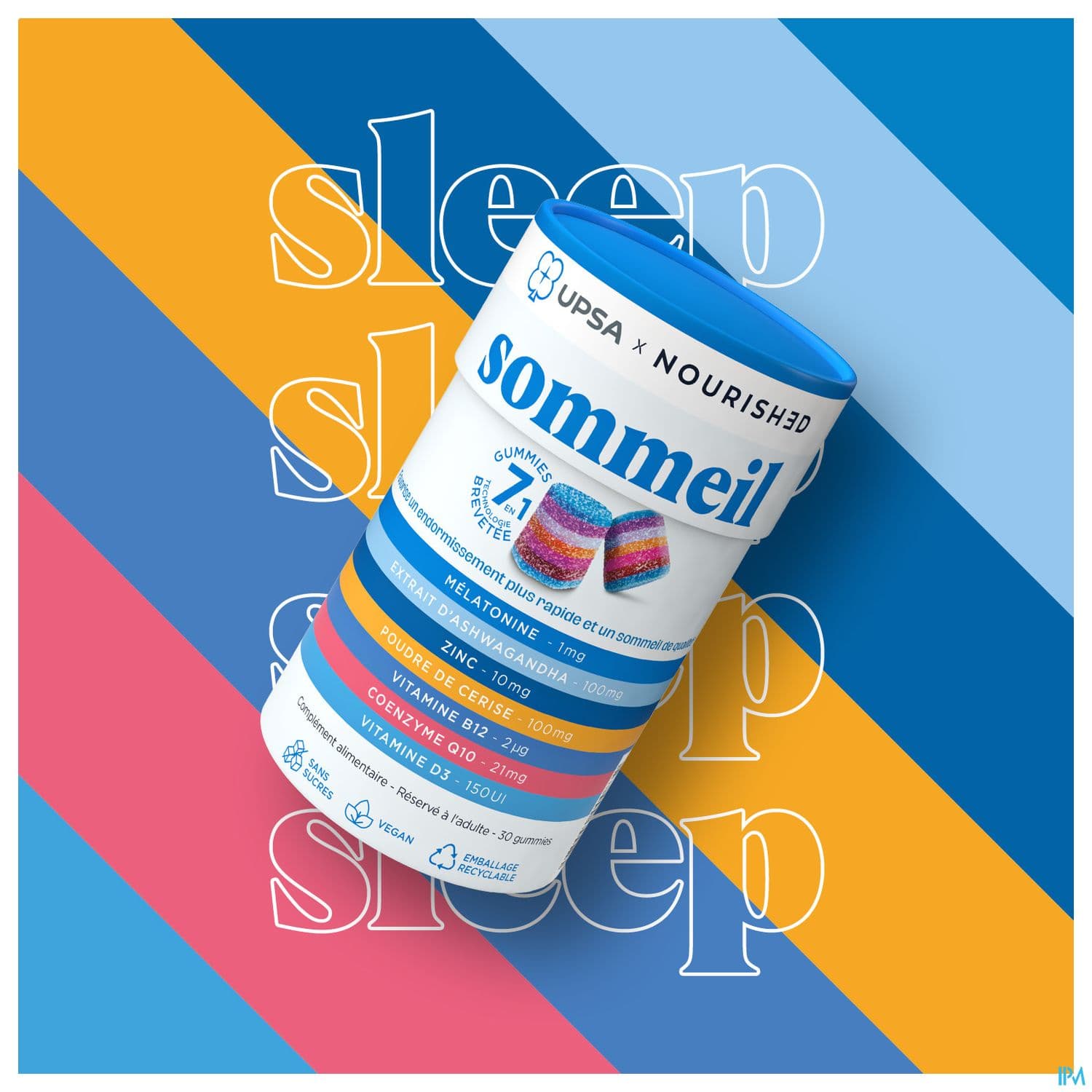 Upsa X Nourished Sommeil 7en1 Gommes 30