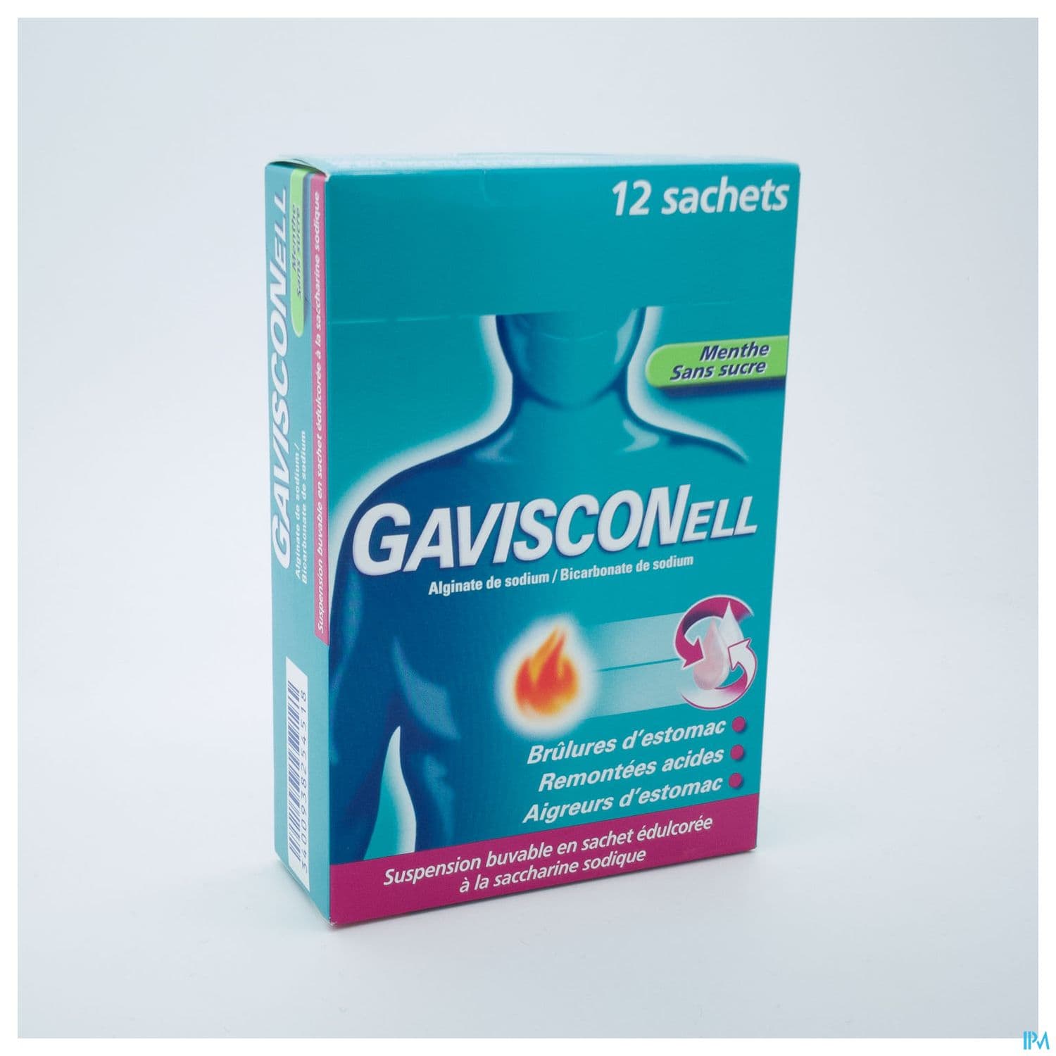 Gavisconell Menthe Sans Sucre Susp Buvable Sachet 12