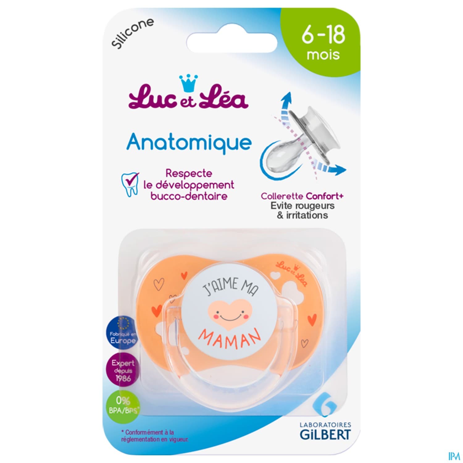 Luc Et Lea Sucette Anatomique Maman Anneau 6/18m