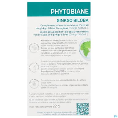 Pileje Phytobiane Ginkgo Biloba Comprime Liberation Prolongee 30