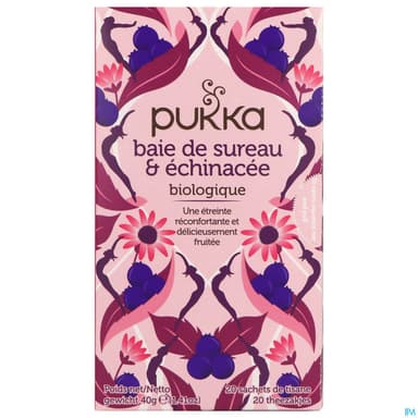 Pukka Infusion Baies De Sureau Echinacee Bio Sachet 20