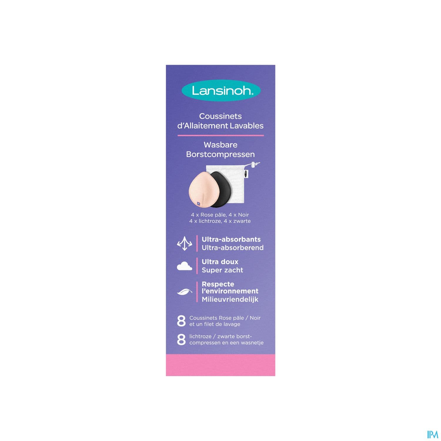 Lansinoh Coussinets D'allaitement Lavables X8