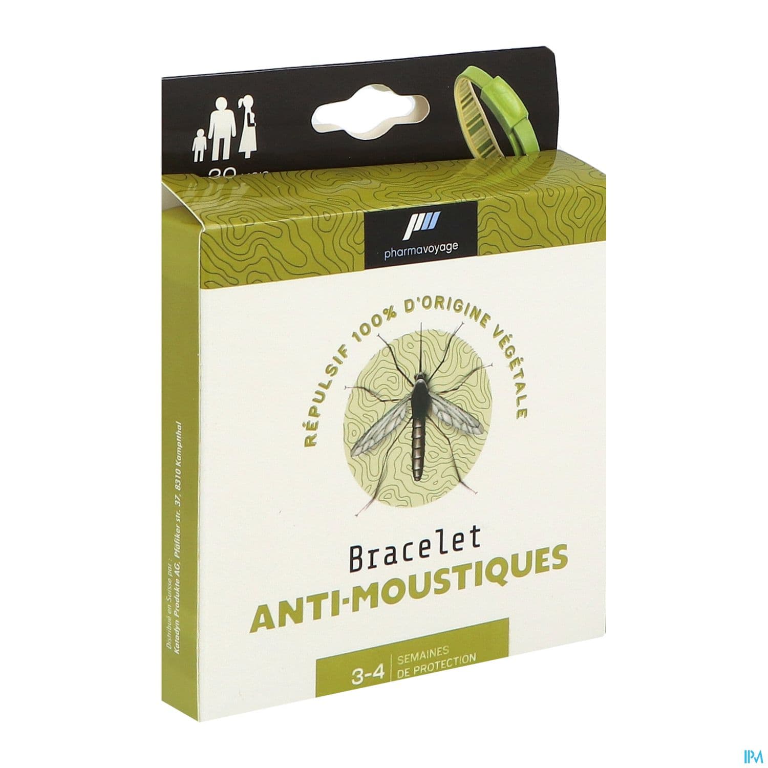 Pharmavoyage Bracelet Antimoustique Kaki