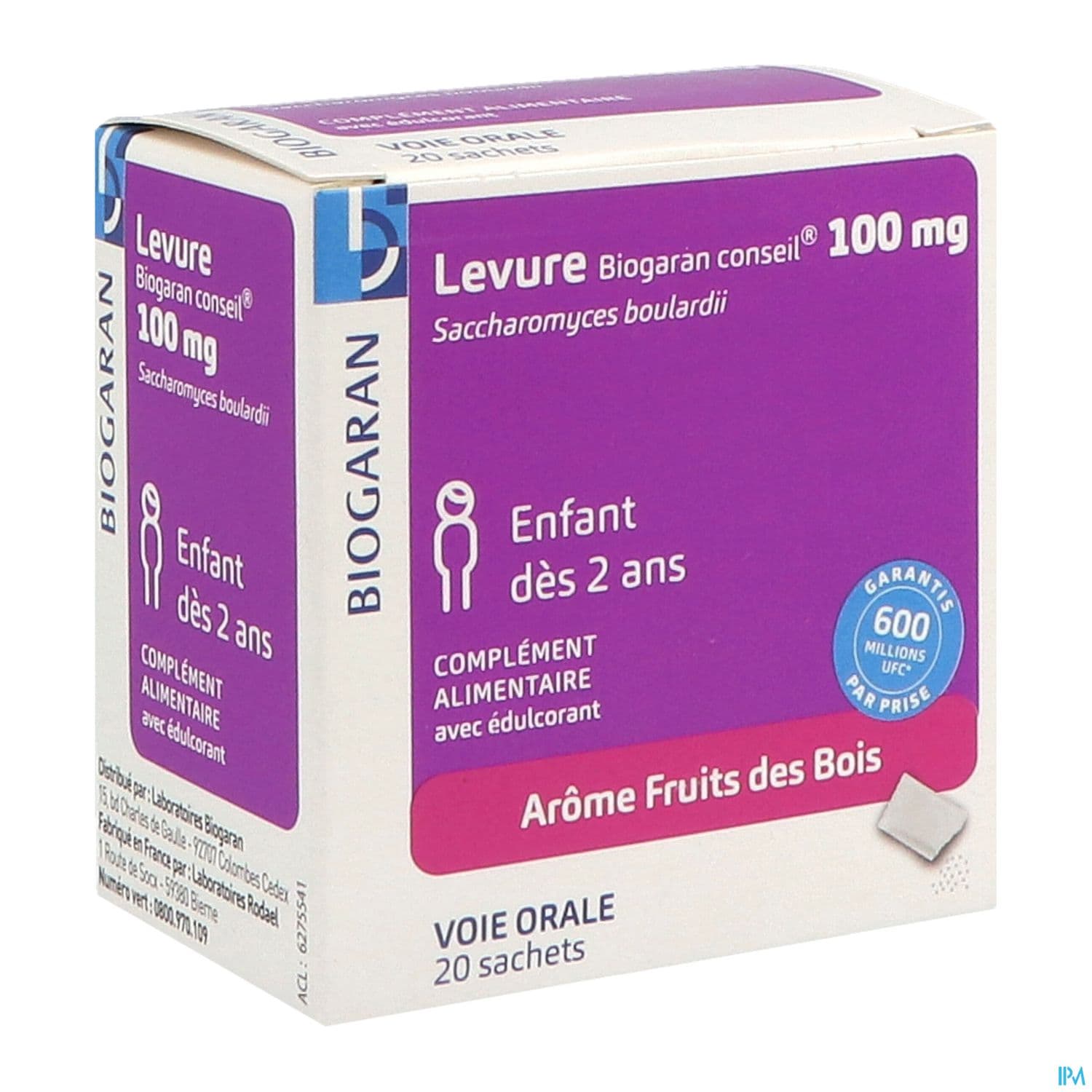 Levure Biogaran Conseil 100mg Sachet 20