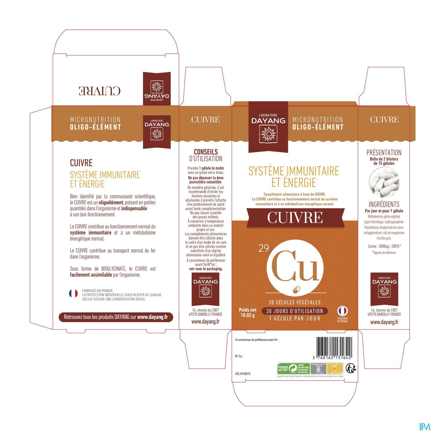 Dayang Cuivre Gelule 30