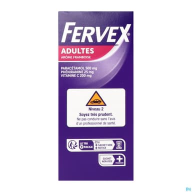 FERVEX ADULTES FRAMBOISE SACH 8