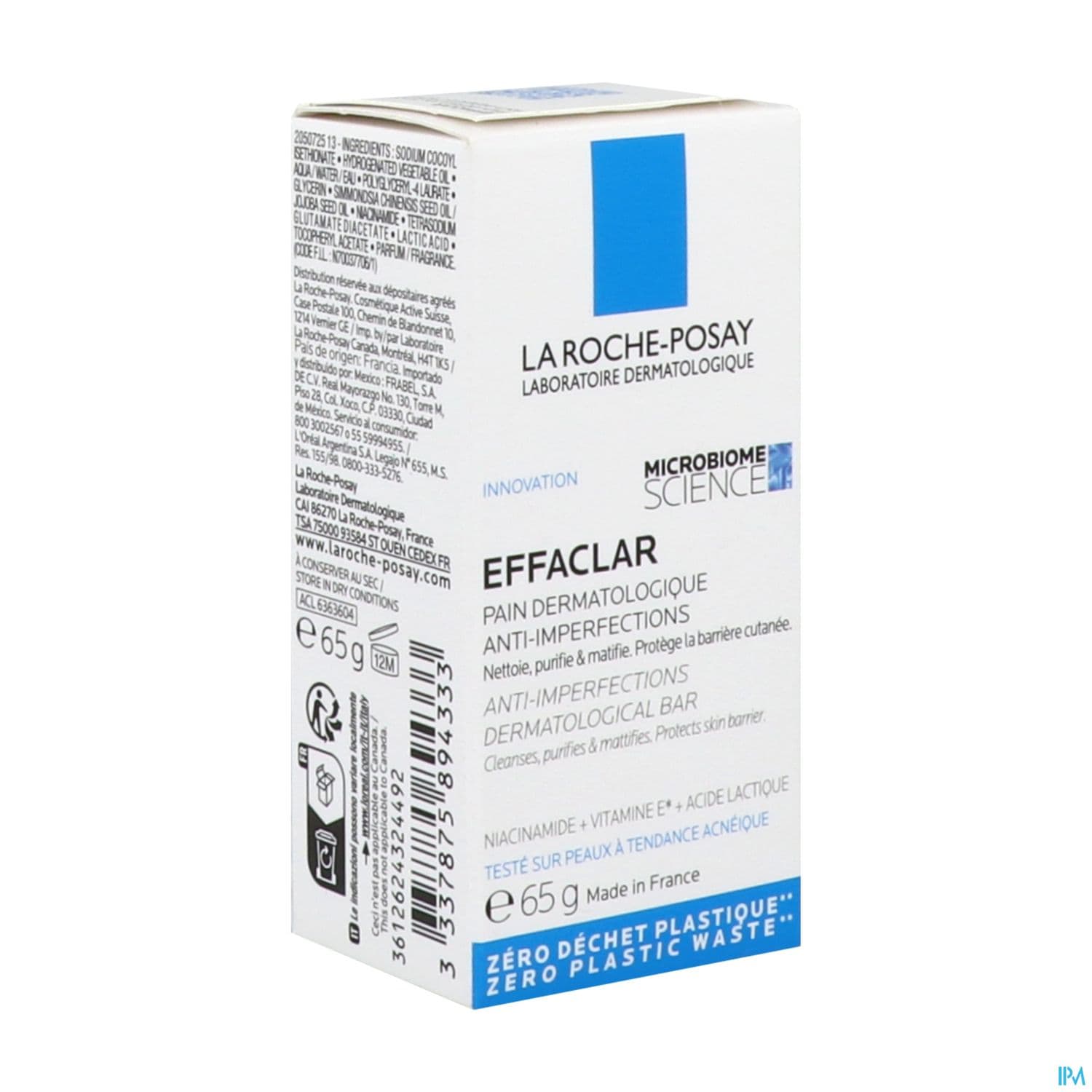EFFACLAR PAIN DERMATOLOGIQUE 65G