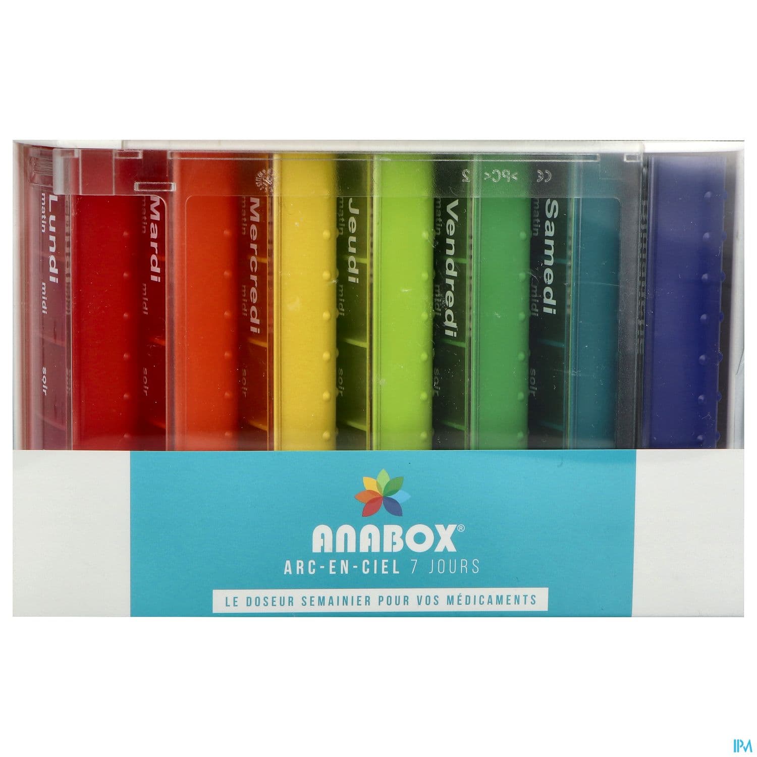 ANABOX PILULIER HEBDO ARC-EN-CIEL