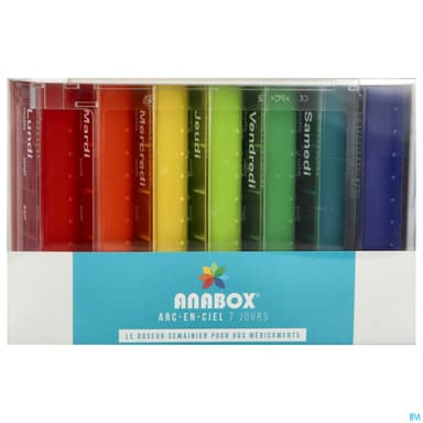 ANABOX PILULIER HEBDO ARC-EN-CIEL
