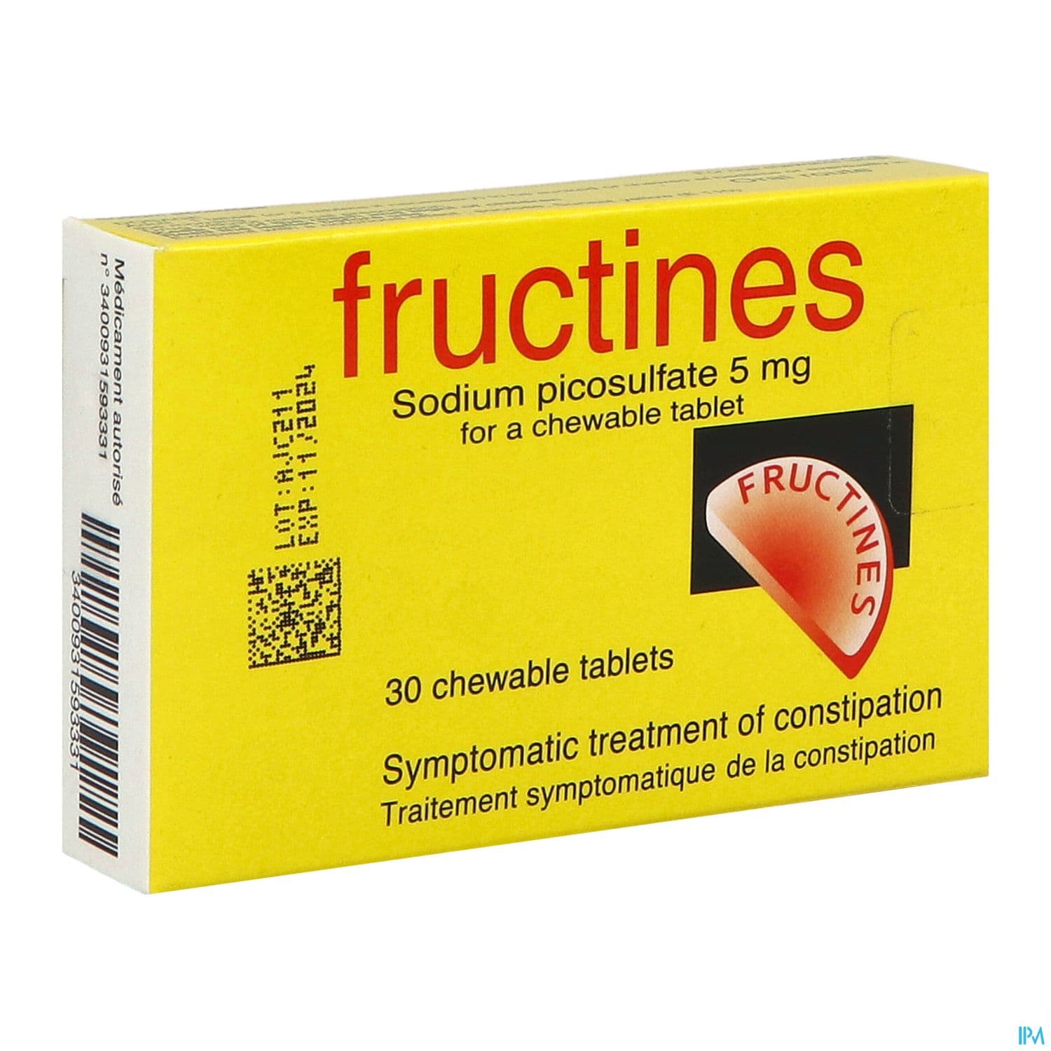 Fructines Picosulfate Sodium 5mg Comprime A Sucer 30