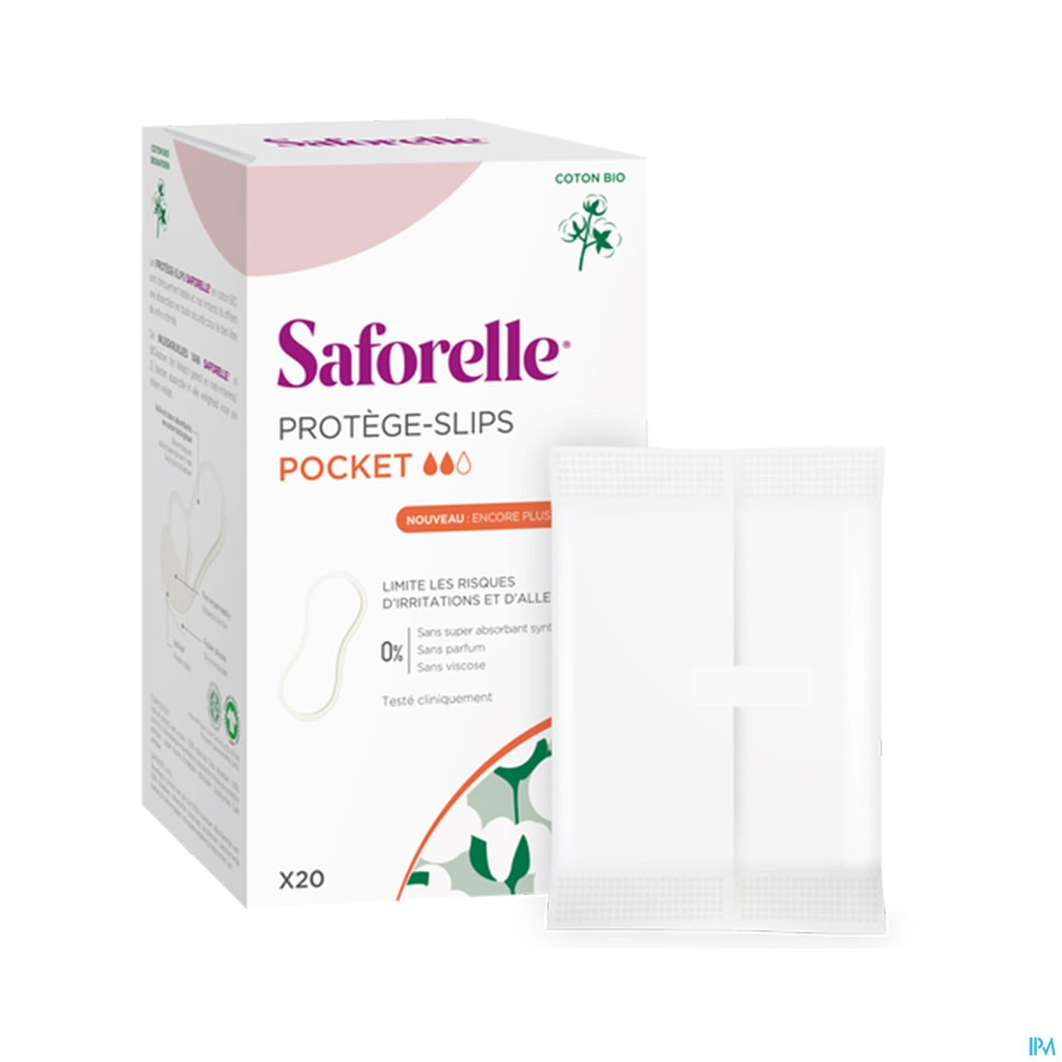 Saforelle Protege Slip Extrafin 100% Coton Bio 20