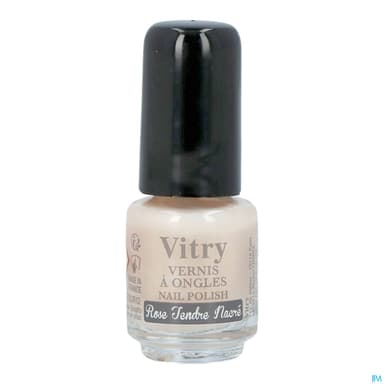 Vitry Vernis Ongles Rose Tendre Nacre Mini 4ml