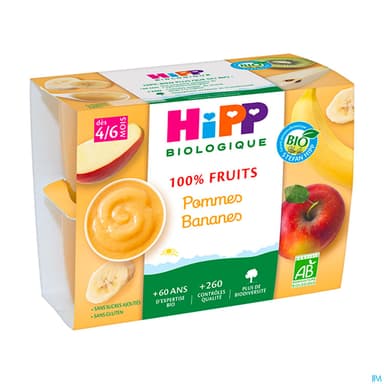 HIPP COMPOTE POM BANAN COUP 100GX4
