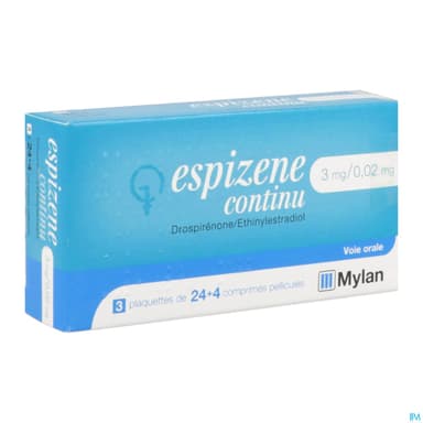 Espizene Continu 0mg02/3mg Comprime 28 X3