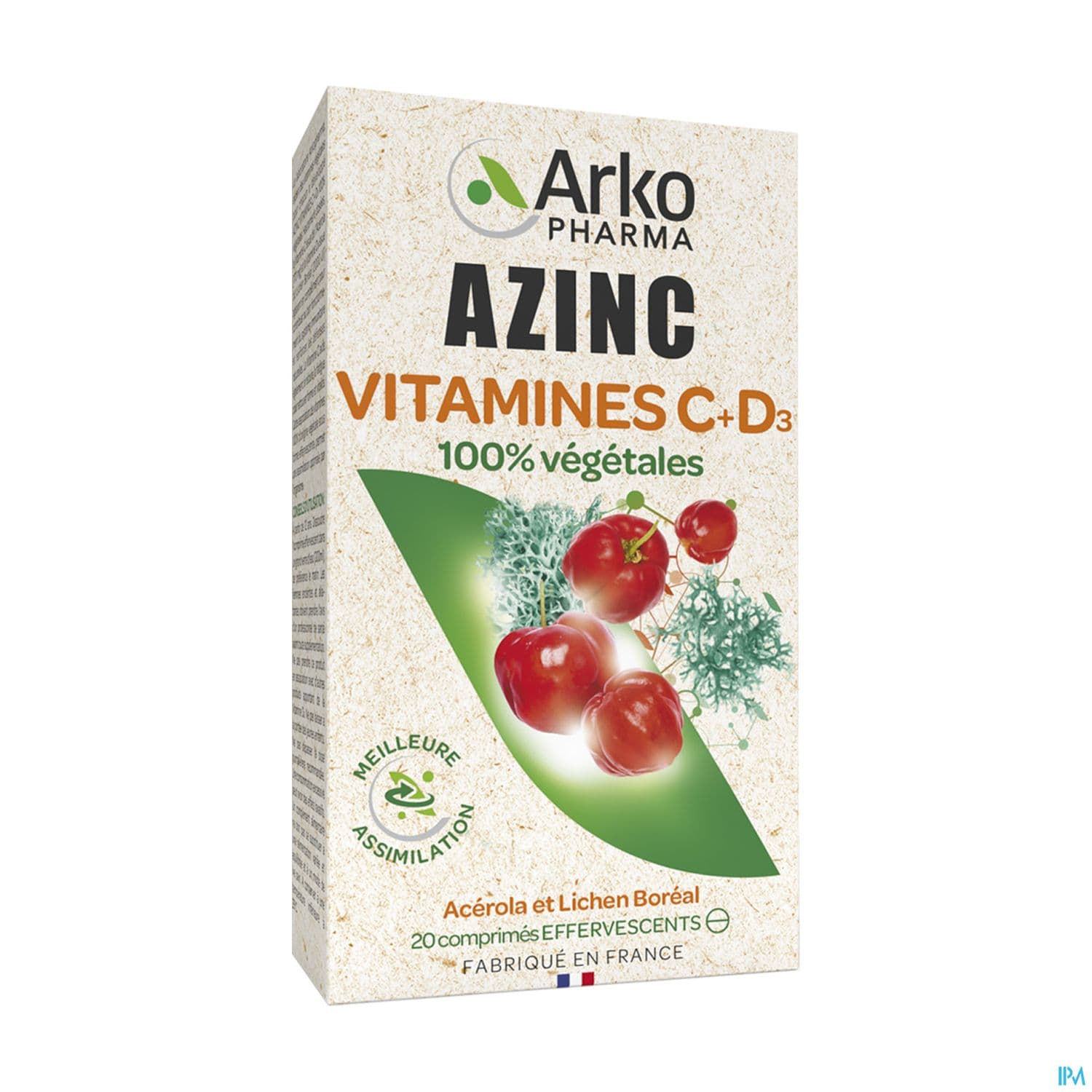 Arkopharma Azinc Naturel Vit C + Vit D Comprime Effervescent 20