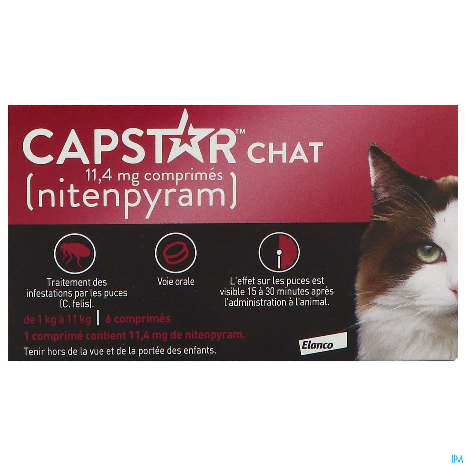 CAPSTAR CHAT 11,4MG CPR 6