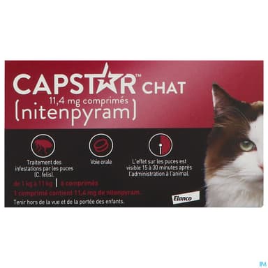 CAPSTAR CHAT 11,4MG CPR 6