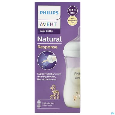BIB AVENT NAT RESPONSE 260MLGIRAFE