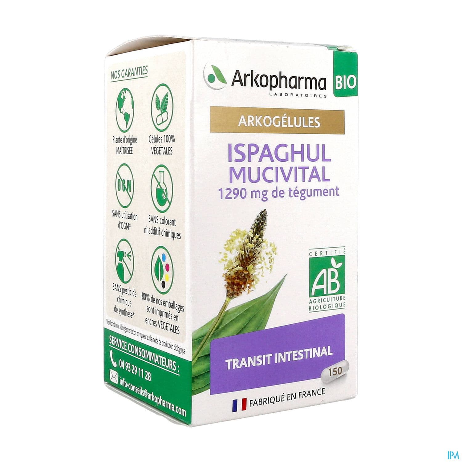 ARKOG ISPAGHUL PSYLL BIO GELU150