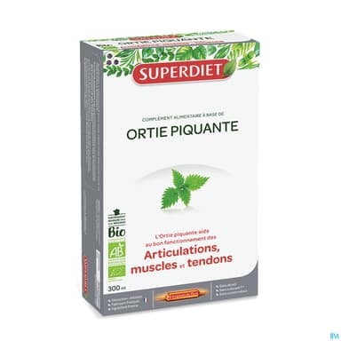 Superdiet Ortie Piquante Bio Ampoule Buvable 15ml 20