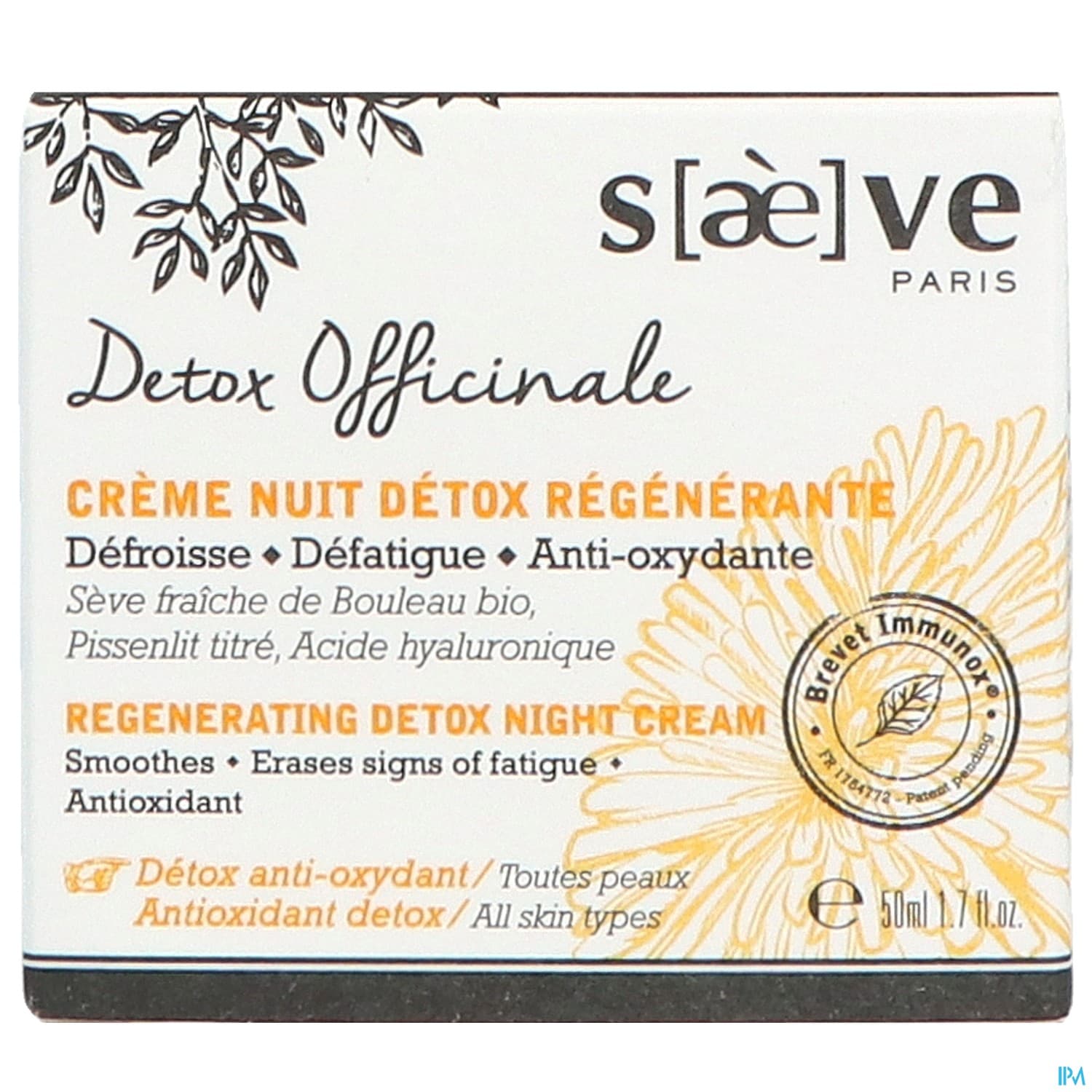 SAEVE DETOX CR NUIT REGENER 50ML