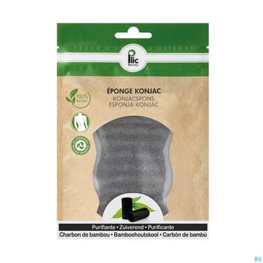 Plic Beauty Eponge Konjac Charbon Bambou