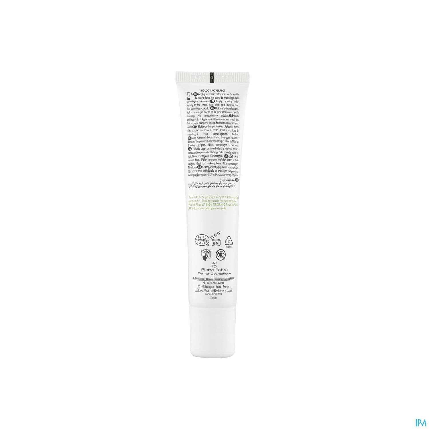 A-DERMA BIOLOGY AC PERFECT TB 40ML