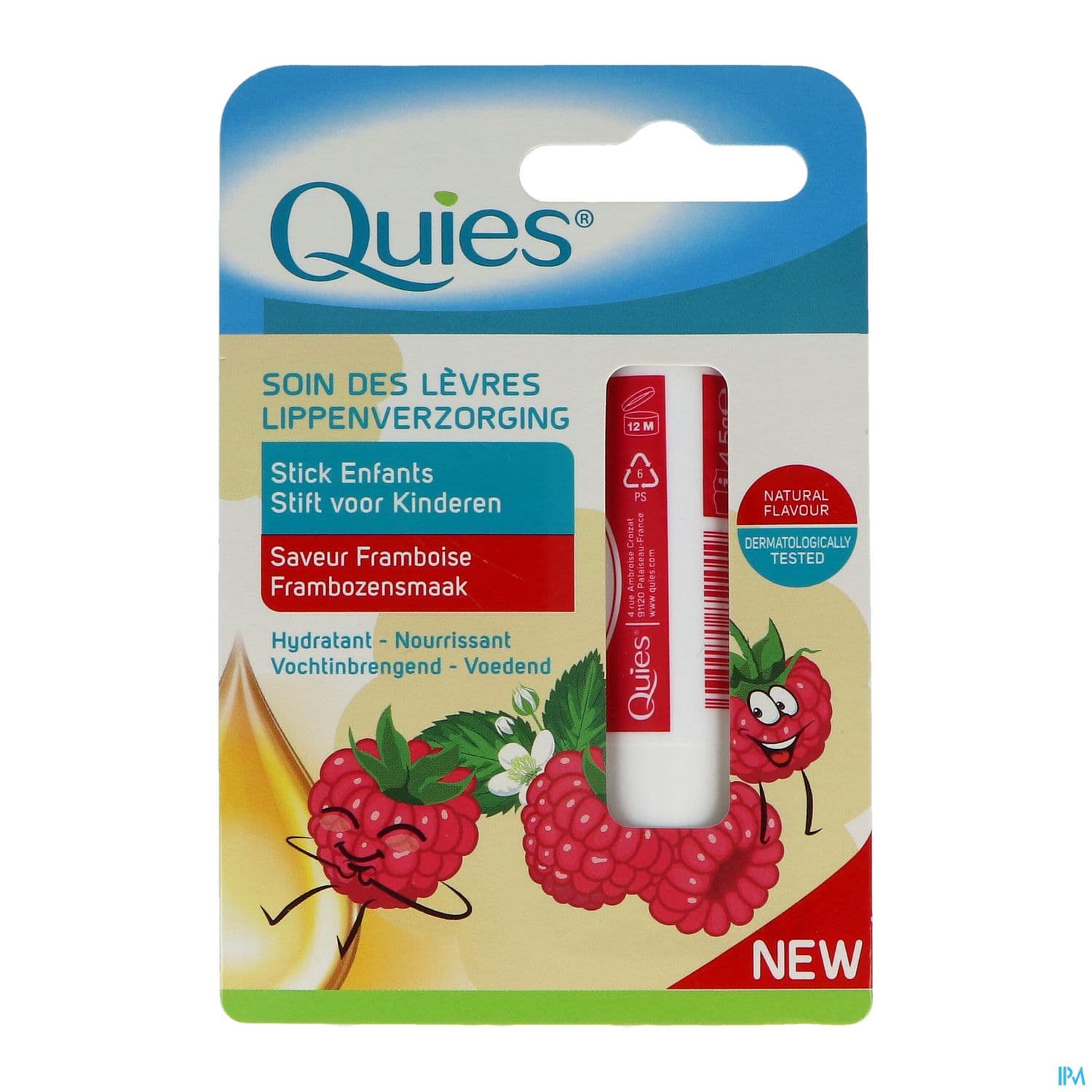 Quies Stick Levres Enfants Framboise 4,5g