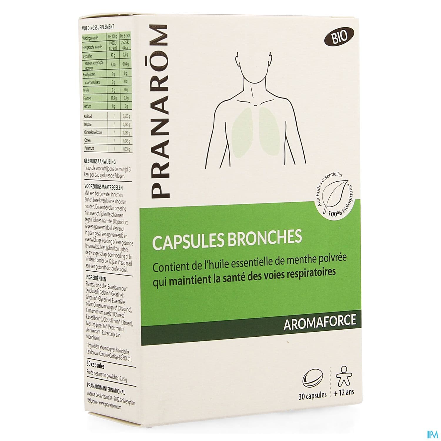 Pranarom Aromaforce Bronches Eubiarom Bio Capsule 30
