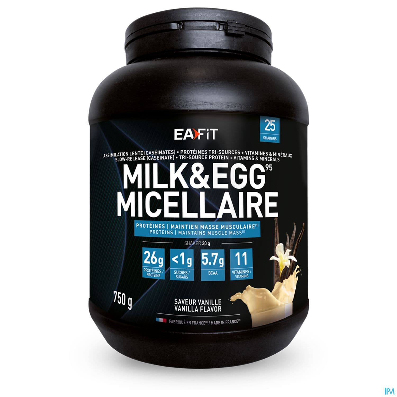 EA-FIT MILK&EGG95 MICEL VANIL 750G