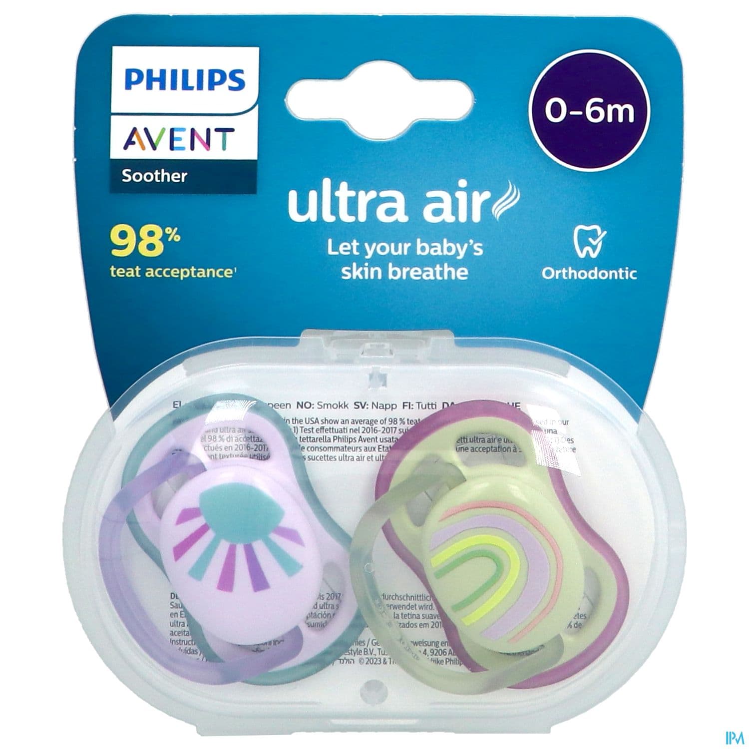 Avent Sucette Ultra Air 0/6mois X2