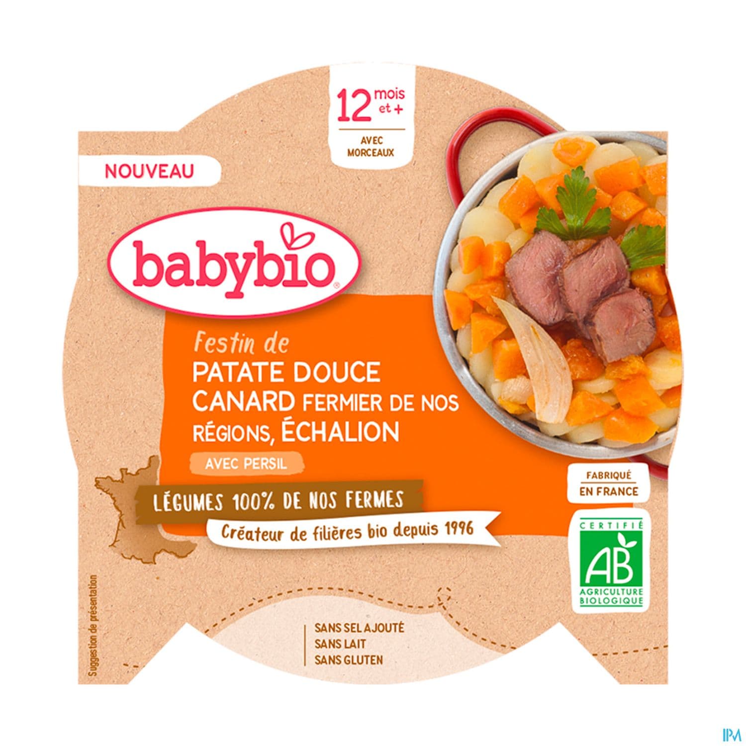 BABYBIO MENU PATATE DC/CANARD 230G