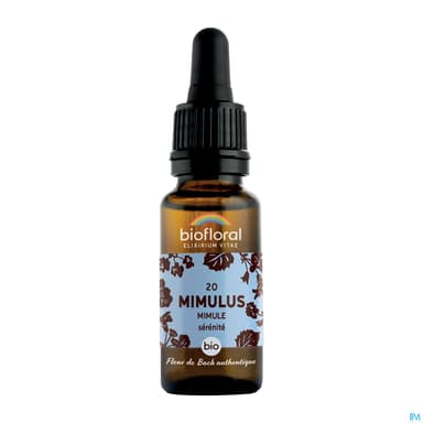 Biofloral 20 Mimulus. Mimule Compte Gouttes Bio Demeter 20ml