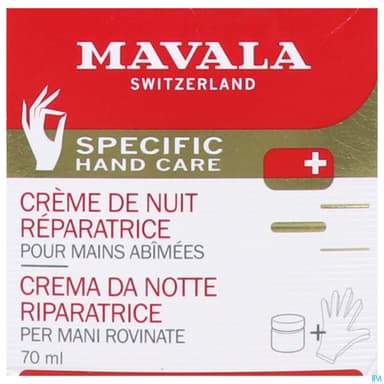 MAVALA CREME NUIT REPAR MAINS 70ML