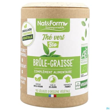 Nat Et Form Ecoresponsable The Vert Bio Gelule Vegetale 90