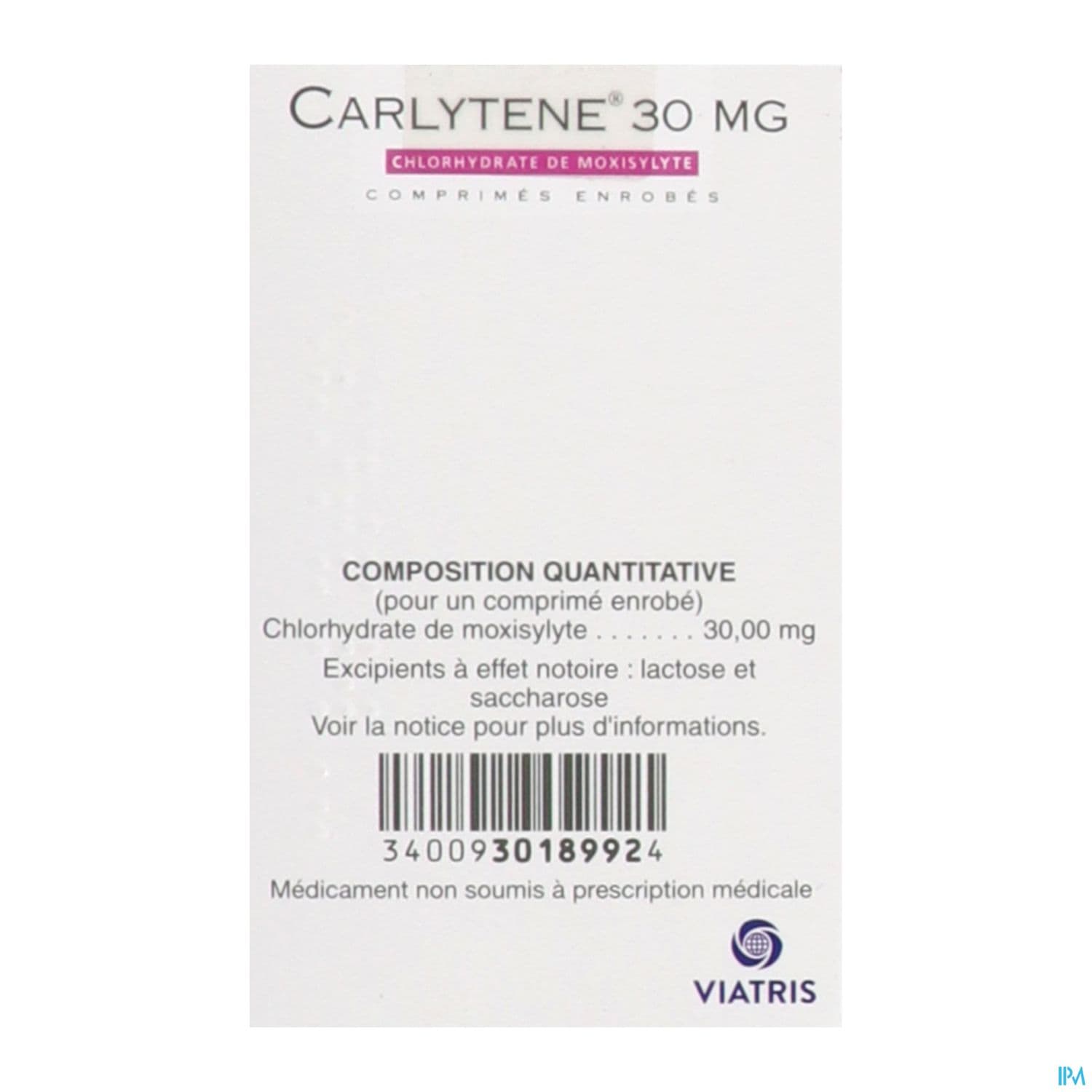 Carlytene 30mg Comprime 32