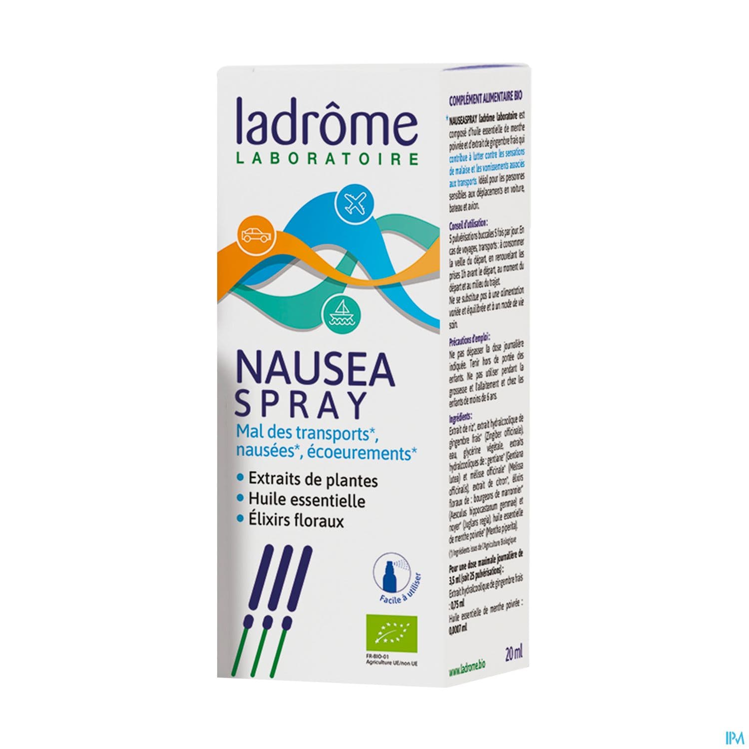 LADROME NAUSEASPRAY MAL TRANSP20ML