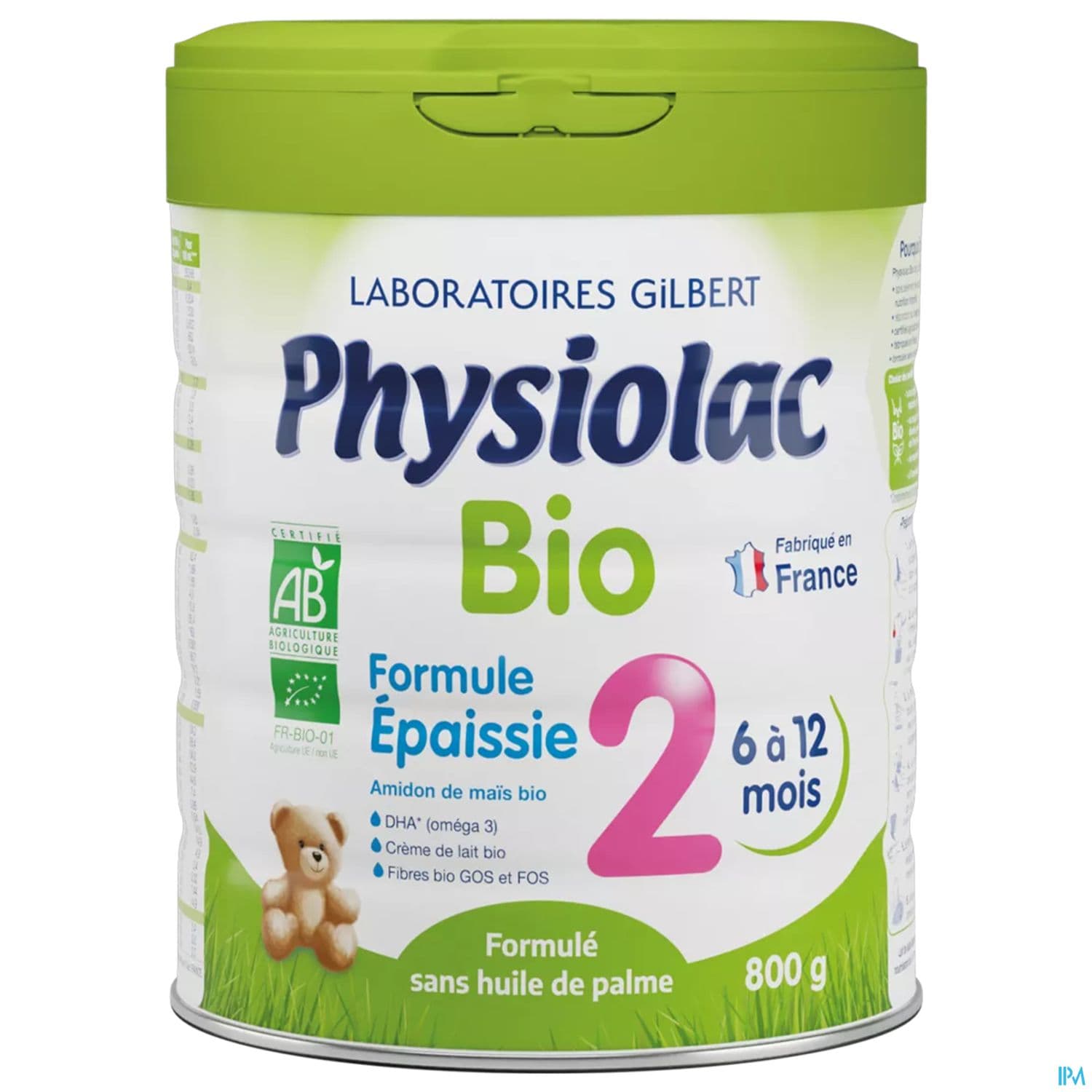 PHYSIOLAC LAIT BIO 2 EPAISSIE 800G