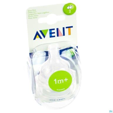 Avent Tetine Classic+ Anti Coliq Debit Lent 1mois+ Scf632/27 X2