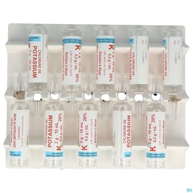 Lavoisier Potassium Chlorure 20% Solution Injectable 10ml 10